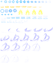 Lightning Effect - Goku Sprite Sheet Hd Png Download Dbz Effect Sprite Sheets