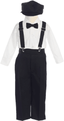 Fabric Transparent Png Clipart Free - Boys Black Suspenders