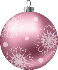 Christmas Ball Pink Png Clipart Image - Pink Christmas Ornament Clipart