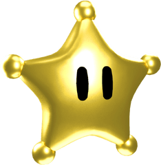 Mario Clipart Gold Star - Super Mario Galaxy Star Super Mario Galaxy Grand Star Png