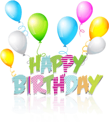 Happy Birthday Png Images Free Download - Happy Birthday Text With Balloons