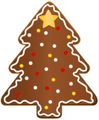 Orange Clipart Christmas - Gingerbread Christmas Tree Christmas Cookie Png Transparent
