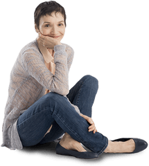 Png Woman Sit - Person Cross Legged Png