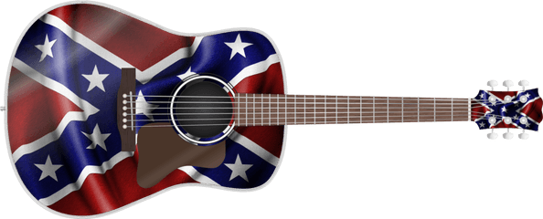 Guitar Wrap Skin - Rebel Flag Png