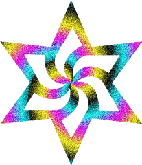 Rainbow Glitter Star Graphics - Transparent Background Glitter Star Clipart Png