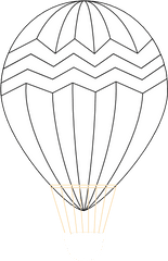Hot Air Balloon Black And White - Hot Air Ballooning Png
