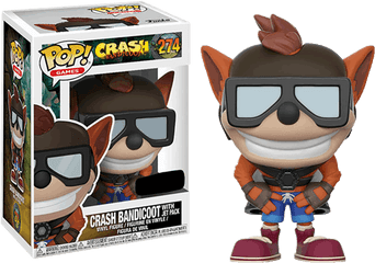 Crash Bandicoot - Crash Bandicoot With Jetpack Pop Vinyl Figure Funko Pop Crash Bandicoot Exclusive Png