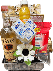 Quarantini Vodka Gift Basket - Quarantine Gift Basket Ideas Png