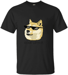 Shiba Inu Tshirt Meme Doge Deal With It Pixel Glasses Tee - Mike Campbell Dirty Knobs T Shirt Png