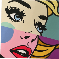 Fragments Ii Pop Art Female Figure With - Pop Art Blond Png