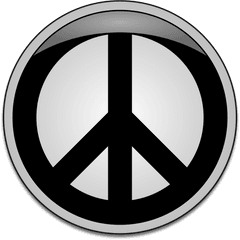 Peace Button - Peace Sign Png