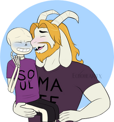 Asgore Png Transparent - Undertale Sans And Asgore