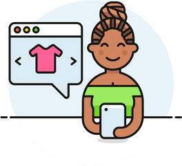 Image - Woman Shopping Online Icon Clipart Full Size Online Shopping Women Icon Png