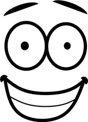 Outline Face Art Emoji Png Pic - Outline Smiley Face Png