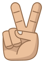 Free Peace Hand Gesture Png With - Peace Hand Sign Png