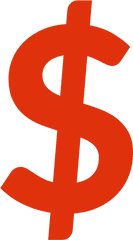 Dollar Sign Red Png Clipart - Transparent Red Dollar Sign