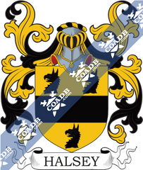 Halsey Family Crest Coat Of Arms And - Hernandez Coat Of Arms Png