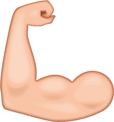 Flexed Biceps - Heart Png