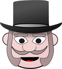 Top Hat Paintings Search Result - Hat On Man Clip Art Png