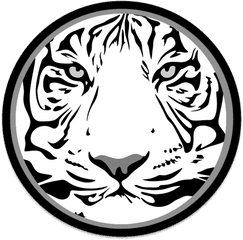 Logo Tigre - Clip Art Black And White Tiger Face Png