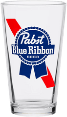 Pabst Blue Ribbon Pint Glass - Pabst Blue Ribbon 24 Oz Png