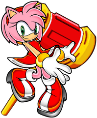 Modern Amy Rose Hammer Png