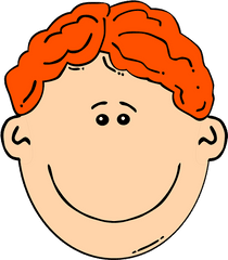 Boy Head Orange - Red Hair Clipart Png