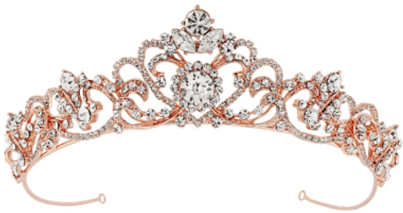 Davina Crown Rose Gold - Rose Gold Tiara Png