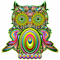 Owl Psychedelic Pop Art Steemit - Owl Psychedelic Popart Png