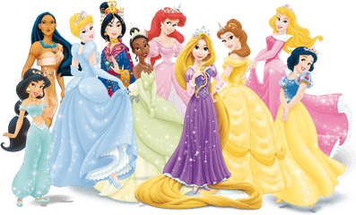 Download Hd Png Disney Princess - Disney Princesses In Ball Gowns