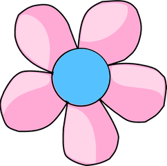 Flower Blossom Blue - Flower Five Petals Clipart Png