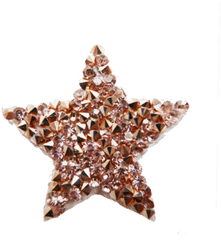 Mini Star Rock Crystal - Rose Gold Star Png