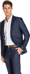 Clipart Coat 3 Piece Suit - Skinny Men In Suit Png