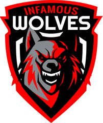 Download Infamous Wolves - Black And Red Wolf Logo Png