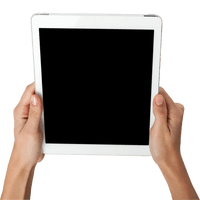 Hand Tablet Holding Mockup Free Download Image - Free PNG