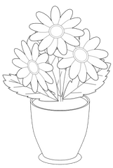 Vase Clipart Clip Art - Draw The Flower Vases Png Download Flowers Clip Art Black And White