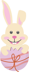 Easter Egg Rabbit Flat Icon - Happy Png