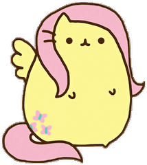 Kawaii Cute Fluttershy Sweet Cat - Pusheen My Little Pony Png