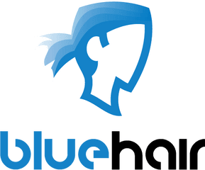 Blue Hair Logo - Graphic Design Png