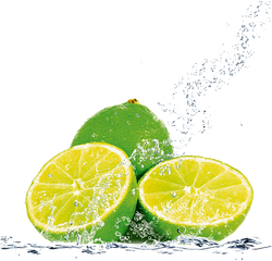 Fruit Water Splash Clipart Transparent - Lemon With Water Png