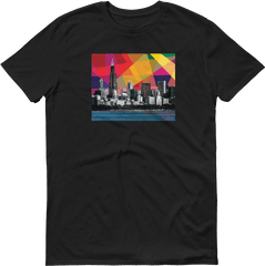 Chicago Skyline Menu0027s Short Sleeve Jersey T - Shirt U2014 Carla Bank Png