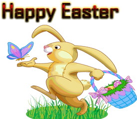 Happy Easter Png Free Background - Easter Bunny Clip Art