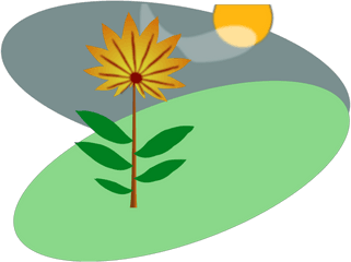 Cartoon Flower In The Sun Png Svg Clip - Sunflowers