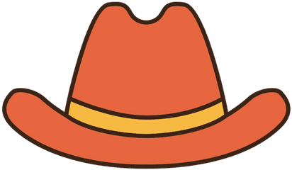 Stroke Orange Cowboy Hat - Transparent Png U0026 Svg Vector File Cowboy Hat