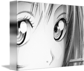 Anime Girl Eyes 2 Black And White - Anime Girl Eyes 2 Black And White Blue Eyes Png