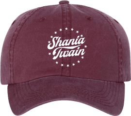 Shania Twain - Logo Maroon Dad Hat For Baseball Png