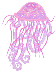 Habitat Drawing Jellyfish - Jellyfish Transparent Cartoon Jellyfish Hat Png Purple