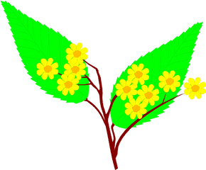 Free Green Flowers Png Download Clip Art - Yellow Green Flowers Clipart