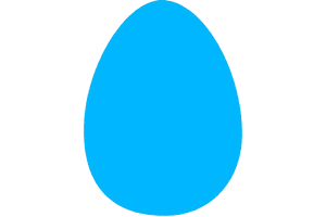 Blue Plain Pic Easter Egg - Free PNG