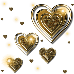 Download Gold Heart Transparent - Golden Heart Png Transparent